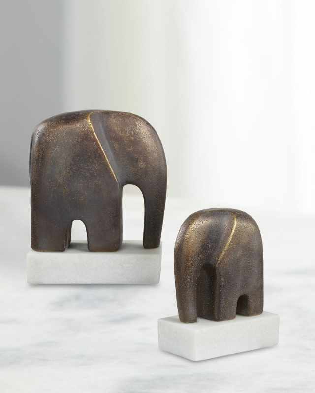 Timeless Tusk Sculptures, Set of 2